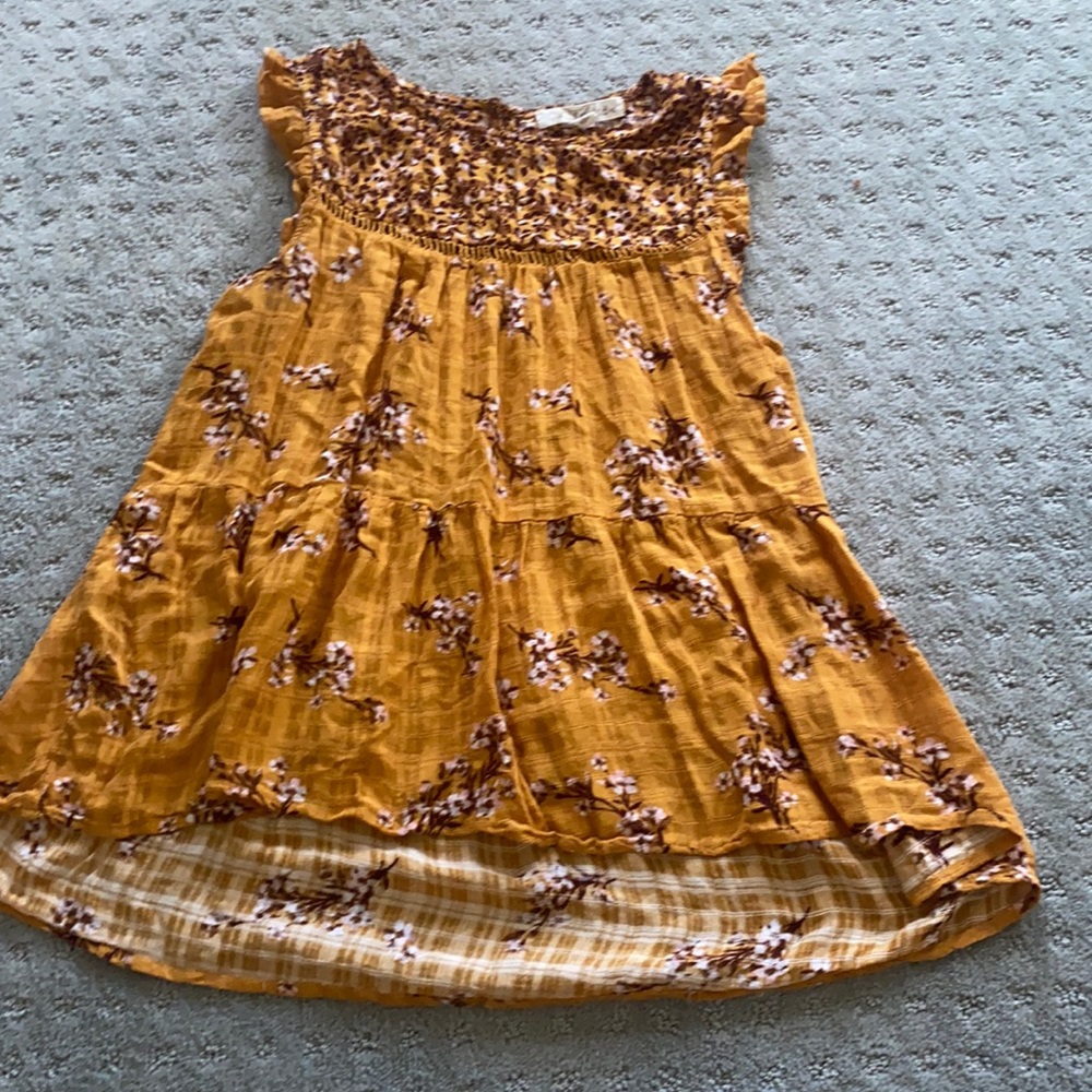 floral orange tank top